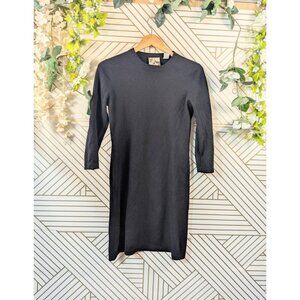 Barneys New York Co-Op Women's Black Cashmere Sweater DRESS Size MED READ